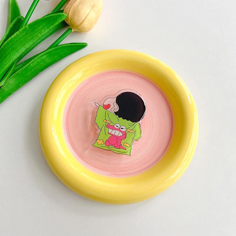 Cartoon Xiaoxin Cute Airbag Mobile Phone Holder Back Sticker Retractable Acrylic Desktop Watching Drama Support Frame Niche