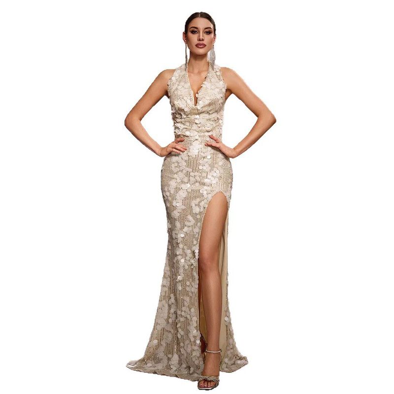 Foreign Trade Long Dress Sexy Birthday Party Wedding Dress Cross-Border Dress Wedding Dress Party