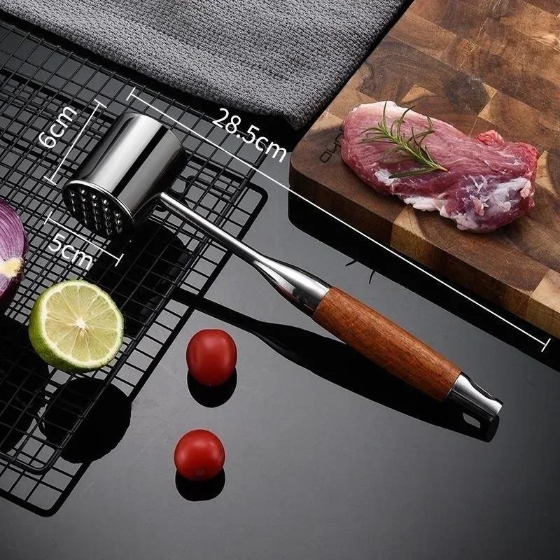 Hot Stainless Steel Meat Hammer Loose Meat Tenderizer Household Steak Pork Chicken Breast Meat Loosening Hammer Kitchen Tools