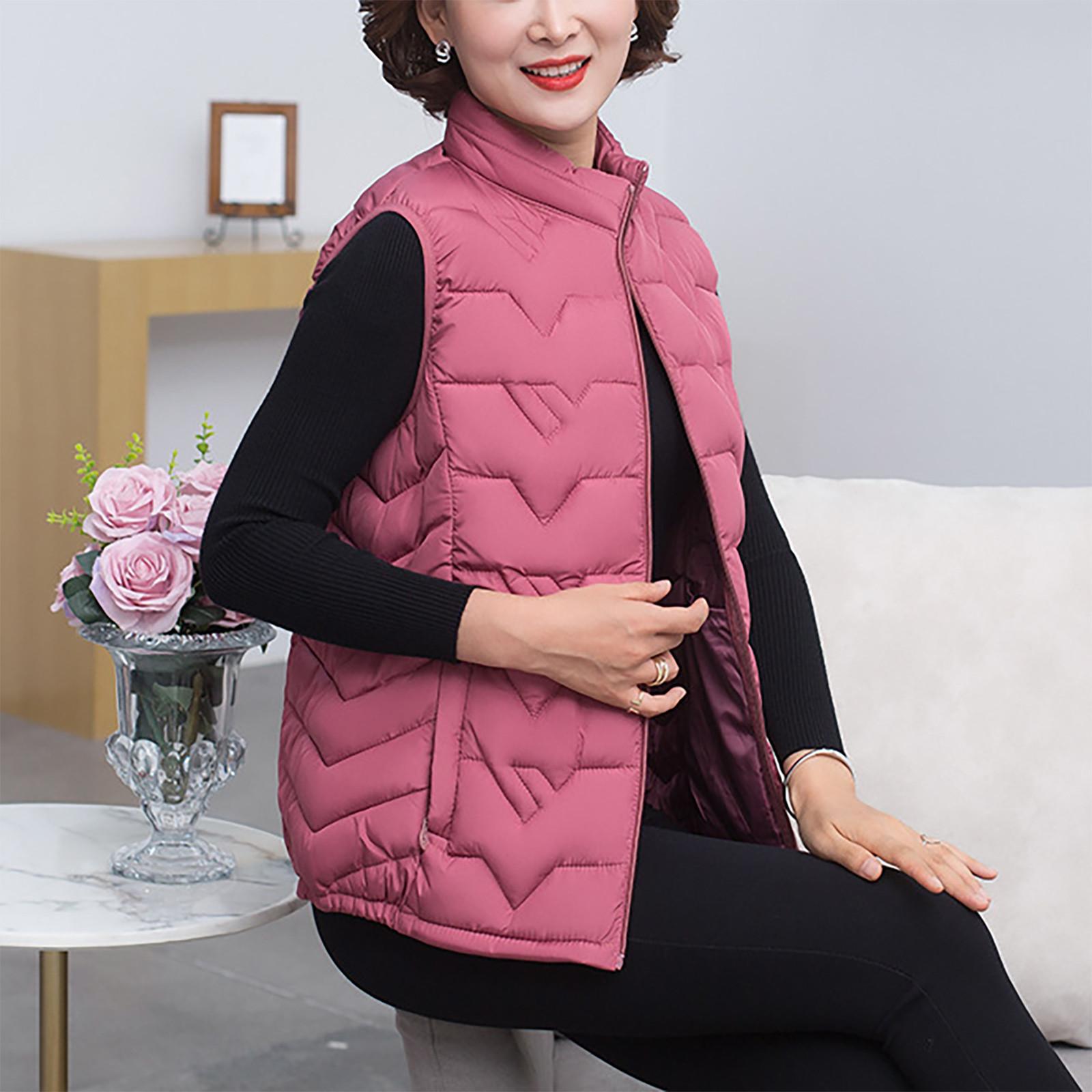 

Женский повседневный однотонный джинсовый жилет без рукавов с карманами, пальто L розовый