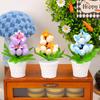 New Easter Egg Flower Potted Decoration Foam Simulation Spot Egg Flowerpot Scene Decoration Home Decoration