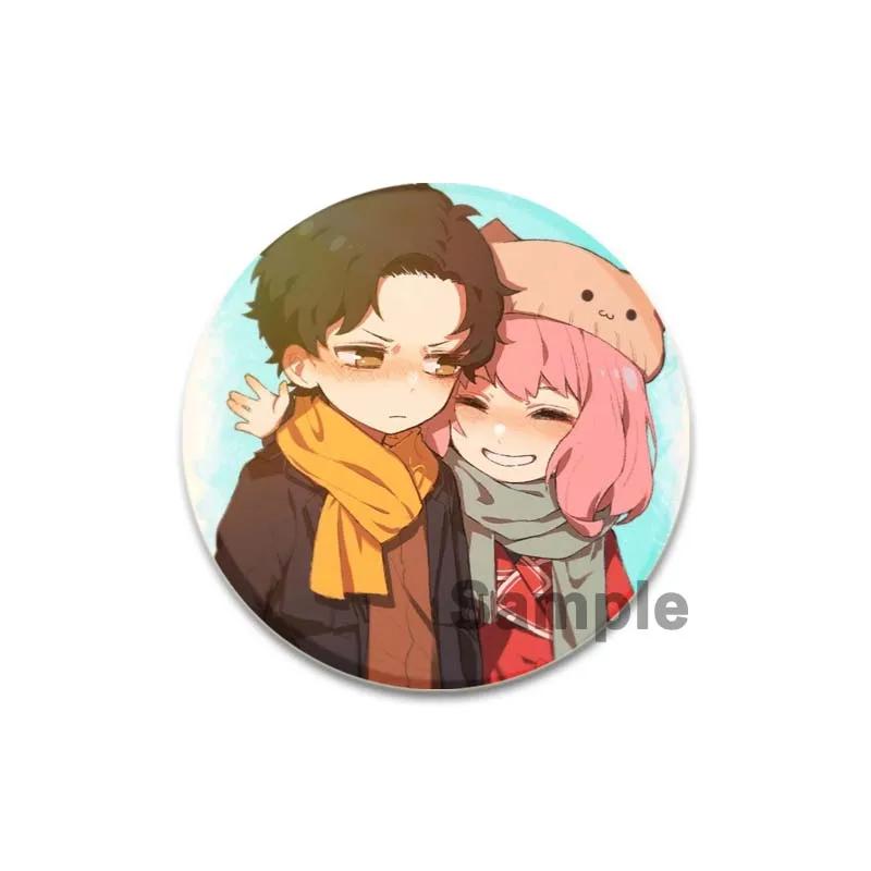 32/44/58mm SPY X FAMILY Enamel Pin Cute Anime Brooches Anya Forger Damian Lapel Pins Cartoon Badge Backpack Hat Jewelry Accessories Gift