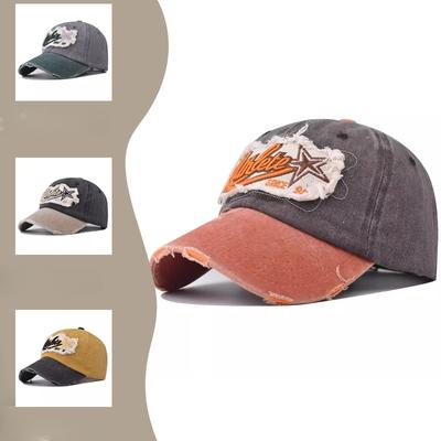 New Style of Men and Women's Letters Washed Denim Old Spring and Summer Three Dimensional Embroidered American Old Baseball Cap Baseball Cap