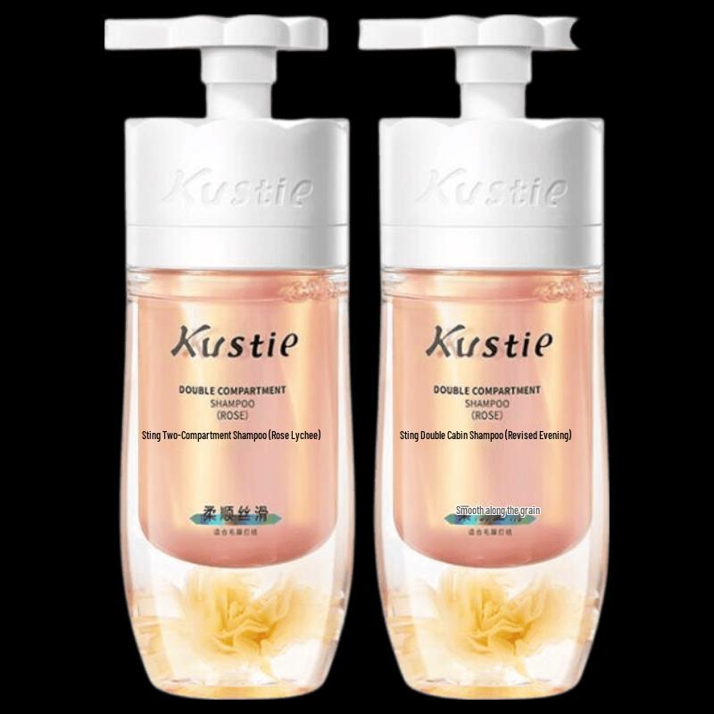 Kustie Dual-Chamber Rose Smoothing Shampoo