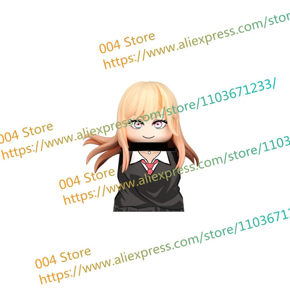18+ Adult Building Block MOC Anime Action Figure Sexy Model Date Cartoon Swimwear Girl Hair Kit Ornament Toy Gift Collection F31