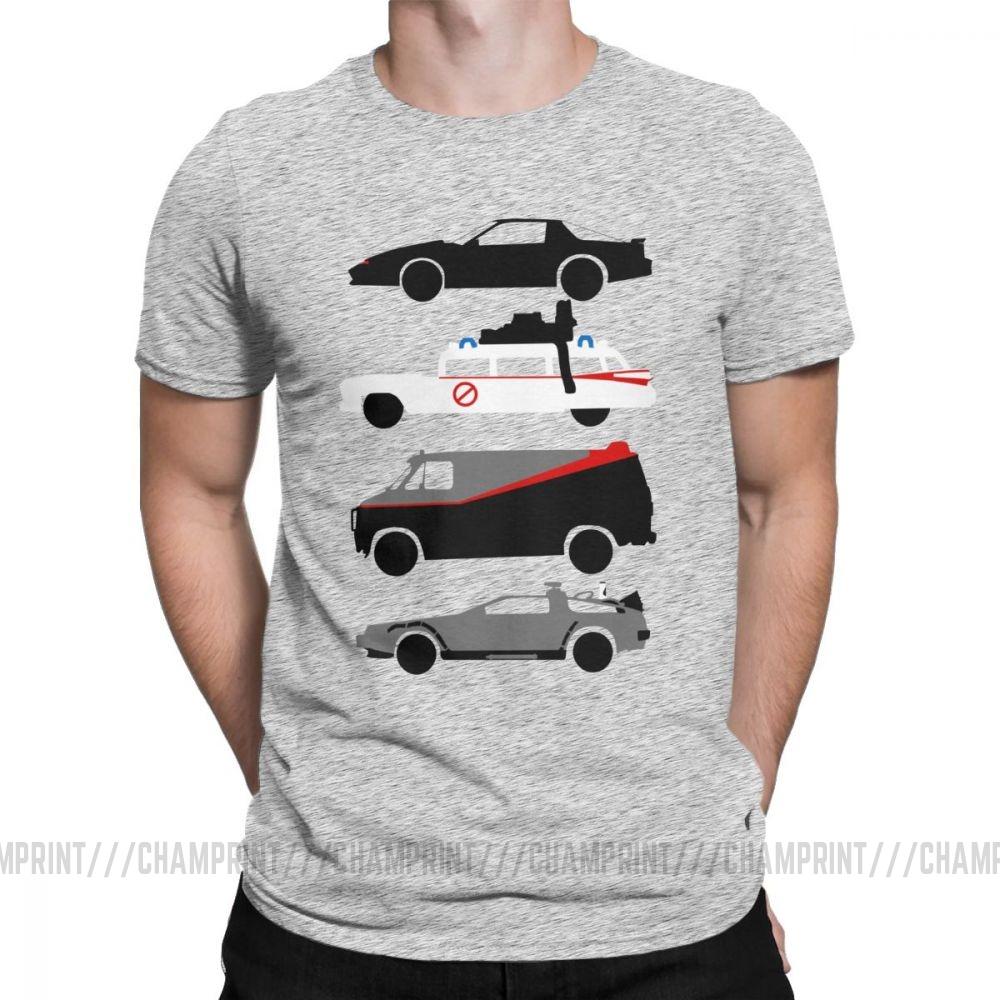 Knight Rider Kitt Ghostbustears Men T Shirts The Car's The Star Casual Tees Short Sleeve david hasselhoff Cotton 6XL Tops