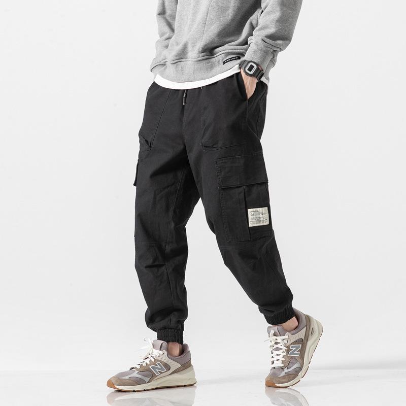 Pánský americký retro overal: Trendy univerzální jarní a podzimní kalhoty s úzkými nohavicemi