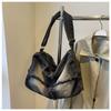 Large Capacity Denim Pillow Bag Women 2025 New Retro Casual Tote Bag
