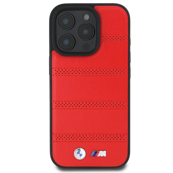 Bmw Bmhmp16L23Puspr Iphone 16 Pro 6.3 Czerwony/Red Hardcase M Perforated And Stitched Line Magsafe