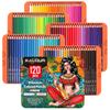 72/120 Colors Professional Oil Colored Pencils Iron Box Set, HB Wood Sketch Drawing Pencils for School Art Graffiti Supplies