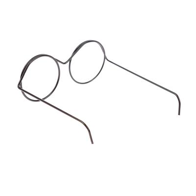 1/2/5/10Pcs  Round Frame Lensless Retro Cool Doll Glasses For Doll