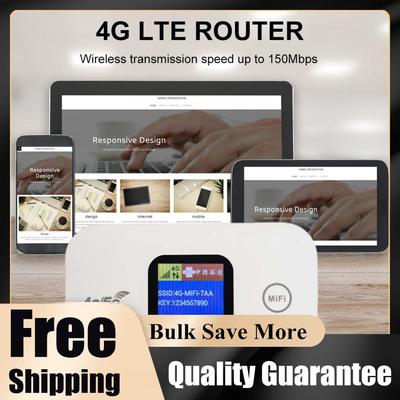 4G LTE Mobile WiFi Hotspot 150Mbps Mini 4G Router Sim Card Slot Portable Network Hotspot Device 2100mAh Colorful LED Display