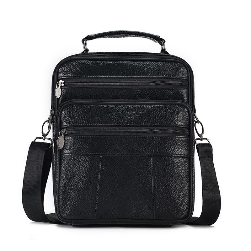 Borsa a tracolla da uomo Joyir in vera pelle – Grande capacità, Borsa a spalla in stile business minimalista