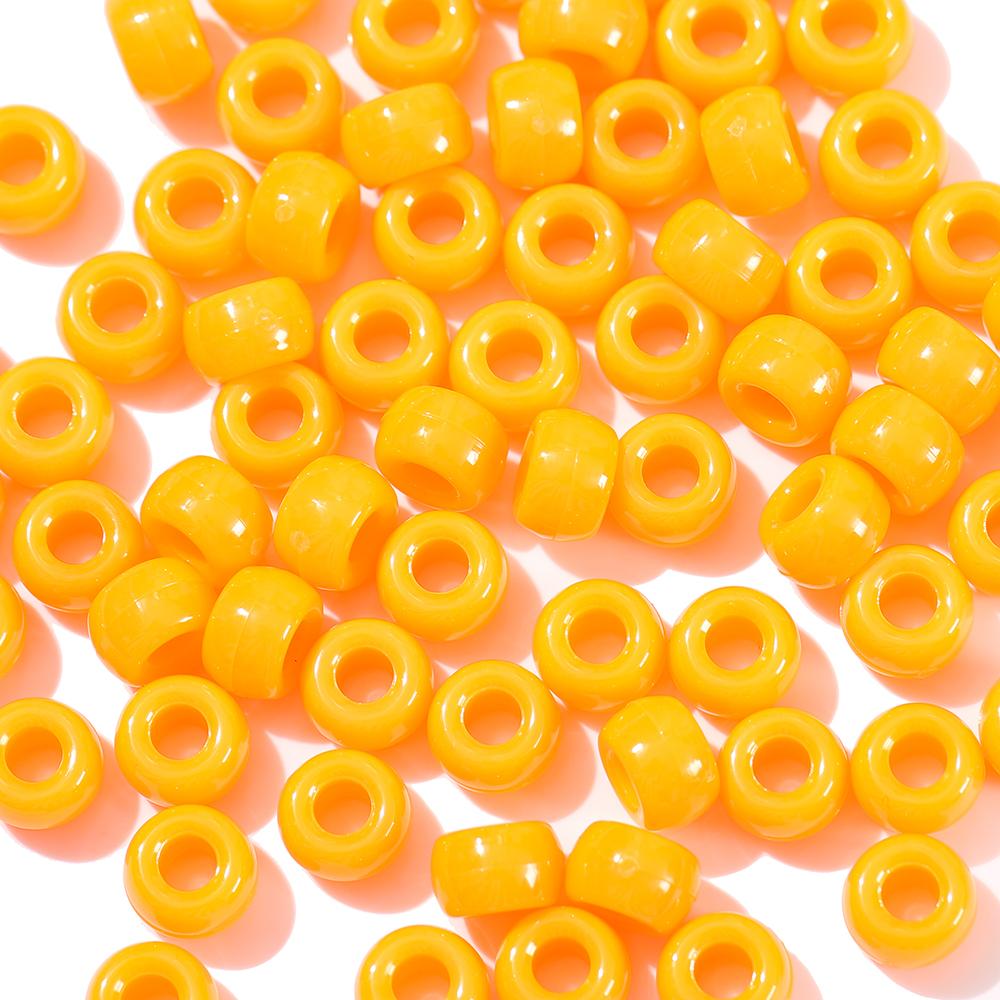 100Pcs/Lot 9mm Multicolor Acrylic Big Hole Spacer Loose Beads For DIY Craft Kid Jewelry Necklace Bracelets Making Supplies