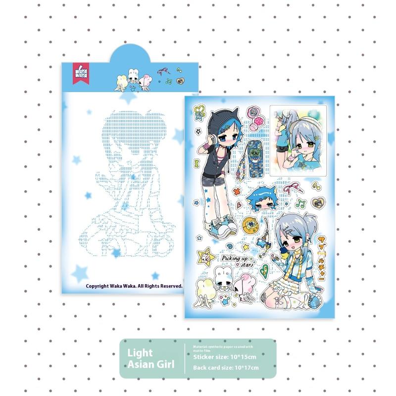 1 Sheet Millennium Anime Story Phone Craft Diy Decoration Kawaii Character Scrapbooking Stickers Deco Stationery Decals