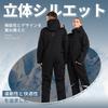 MORGEN SKY Snowboarding Ski Water Pressure Resistant LT001 One-Piece Suit, Unisex, Hooded, Water-Repellent, Windproof, Cold-Proof, Warm,