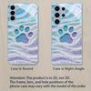 Pastel Glitter Cat Paw Fashion Phone Cases Carcasa Glass Phone Case  Fundas for Samsung Galaxy S26 S25 S24 S23 S22 FE Ultra Plus