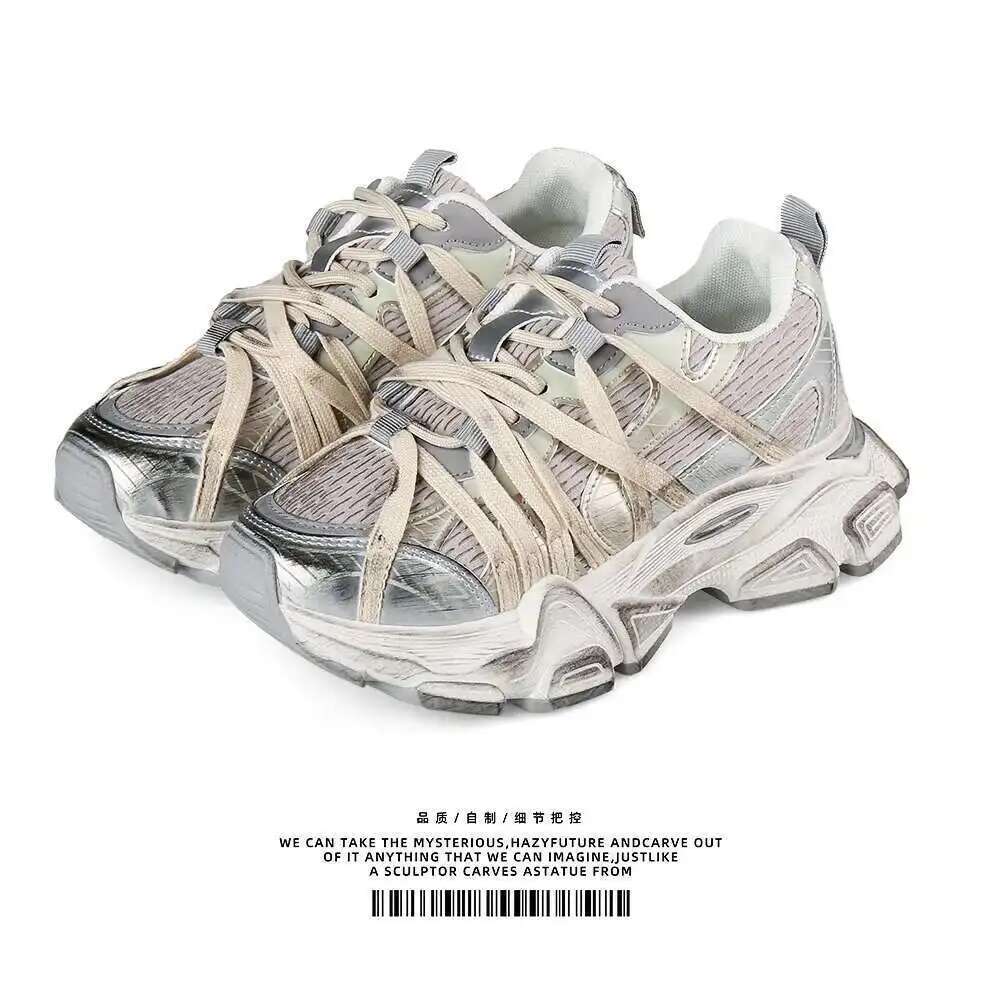 Platform Height Increasing Women'S Walking Shoes Thick Sole  New Mesh Breathable Fashion Versatile Casual Sports Shoes