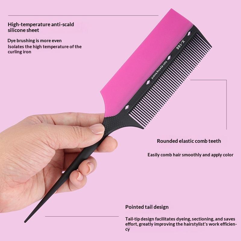 1 Pezzo Strumento per Colorazione Degradé da Salone Set Pennello Pettine per Tinte per Capelli 2 in 1 Per Meches Precise Pettine a Denti Fini Styling