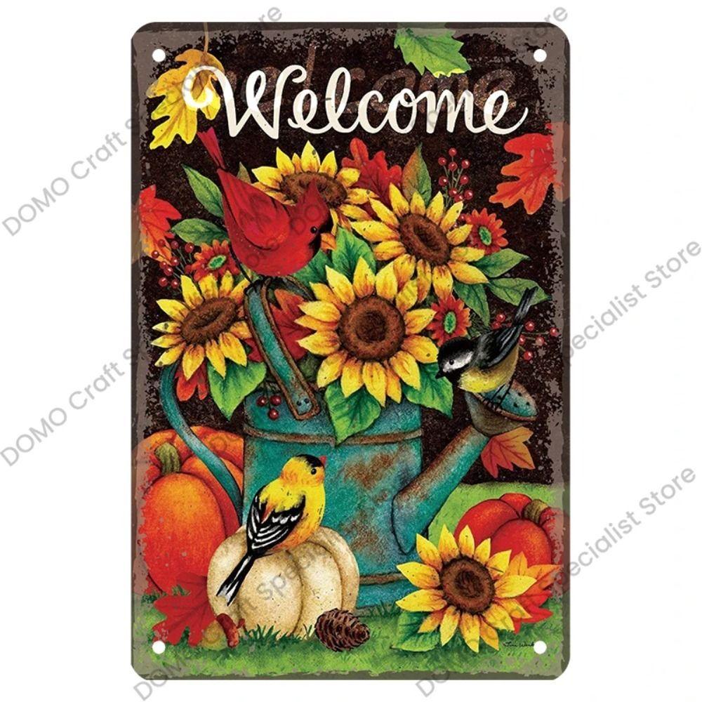 Artistic Metal Wall Sign, Halloween Christmas Decor