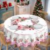 New Christmas Printed Tablecloth Waterproof and Easy To Maintain Dining Table Cloth Festive Atmosphere Beautification Decoration
