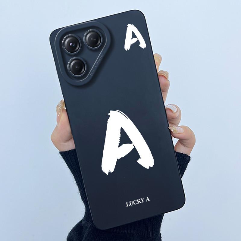For Tecno Pova 7 4G LJ6 Covers Cases Lucky Simple Letter Couple Silicone Soft Matte Phone Housing for Techno Pova 7 4G Fundas