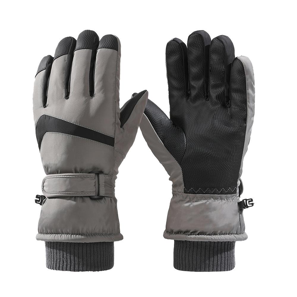 

Лыжные перчатки для мужчин и женщин на зиму, плюс бархатная утолщенная водонепроницаемая ветрозащитная теплая для катания на электровелосипеде, с сенсорным экраном average size