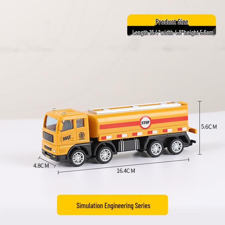 Kids' Inertial Engineering Vehicle Set: Excavator, Bulldozer, Forklift, Loader, Crane Toy Models