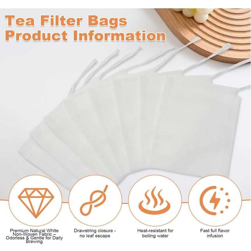 400 UNIDADES Saquinhos de Chá para Chá a Granel, Saquinhos de Chá Vazios 7*9cm, Saquinhos Filtro Descartáveis com Cordão de Material de Grau Alimentício para Infusão de Café, Especiarias, Cozinha e DIY
