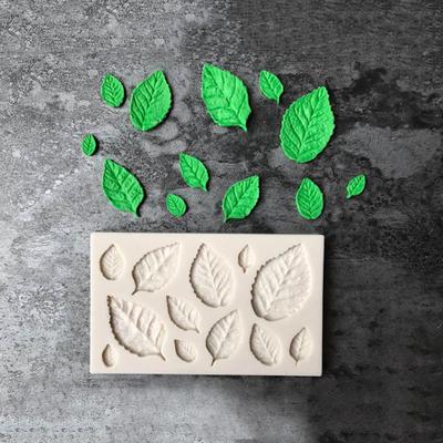 Moule à gâteau en silicone blanc résistant à la chaleur en forme de feuille pour pâtisserie