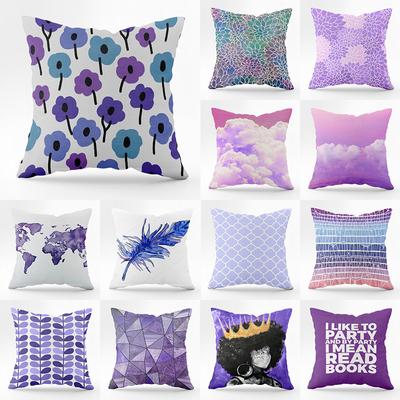 Cicha fioletowa poszewka na sofę artykuły gospodarstwa domowego poszewka na poduszkę kwadratowa poszewka na poduszkę Home Decor