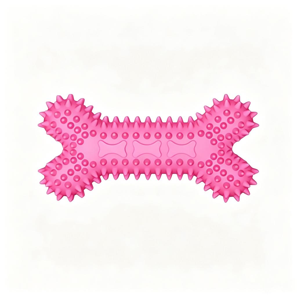 1Pcs/2Pcs Dog Chew Toys Set Spiky Bone & Ball Rubber Teething Toys for Small Medium Dogs Puppies Pet Supplies