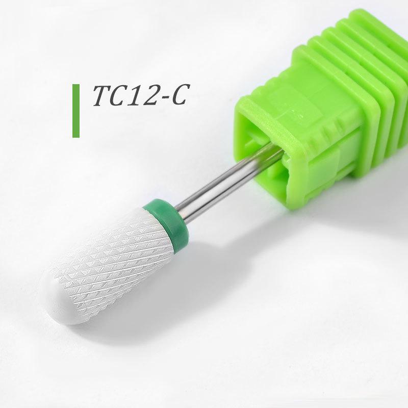 Ceramic Bullet-Shaped Nail Drill Bit for Nail and Dead Skin Removal