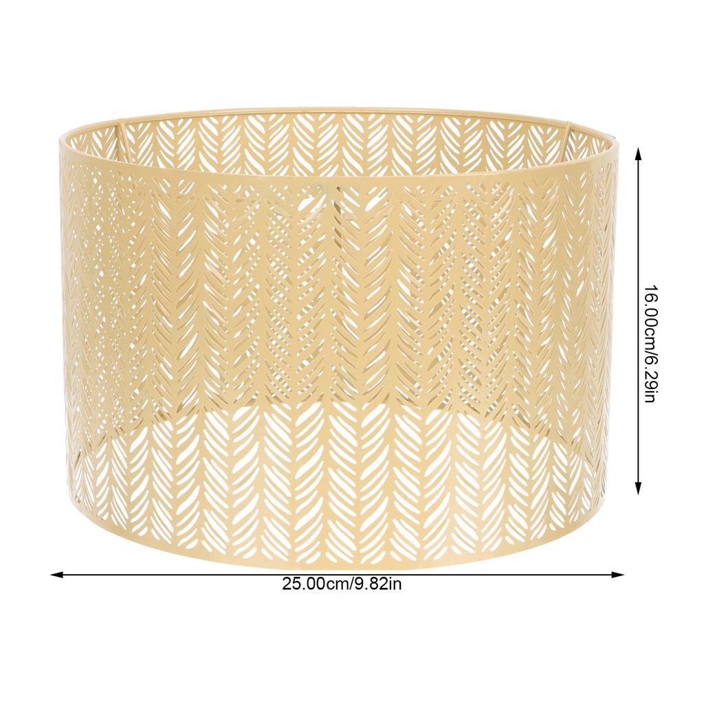 Hollow Out Metal Lampshade Cylinder Light Cover for Hanging Lamp Modern Style Decorative Lamp Shade for Living Room Bedroom