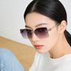 New Square Metal Frameless Sunglasses for Men and Women Fashion Trendy Outdoor Sunscreen Sunshade Glasses