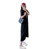 Plus-size Women's Pure Cotton T-shirt Dress, Summer Long Knee-length Dress That Covers The Belly and Makes One Look Slimmer