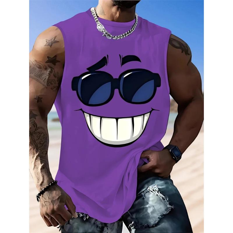 Sommer Rundhals Lustiges Tiermuster 3D Gedrucktes Top Modische Lässige Ärmellose Damen Tanktops