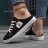 Spot Canvas Slip-On Spring White Flat Shoes
