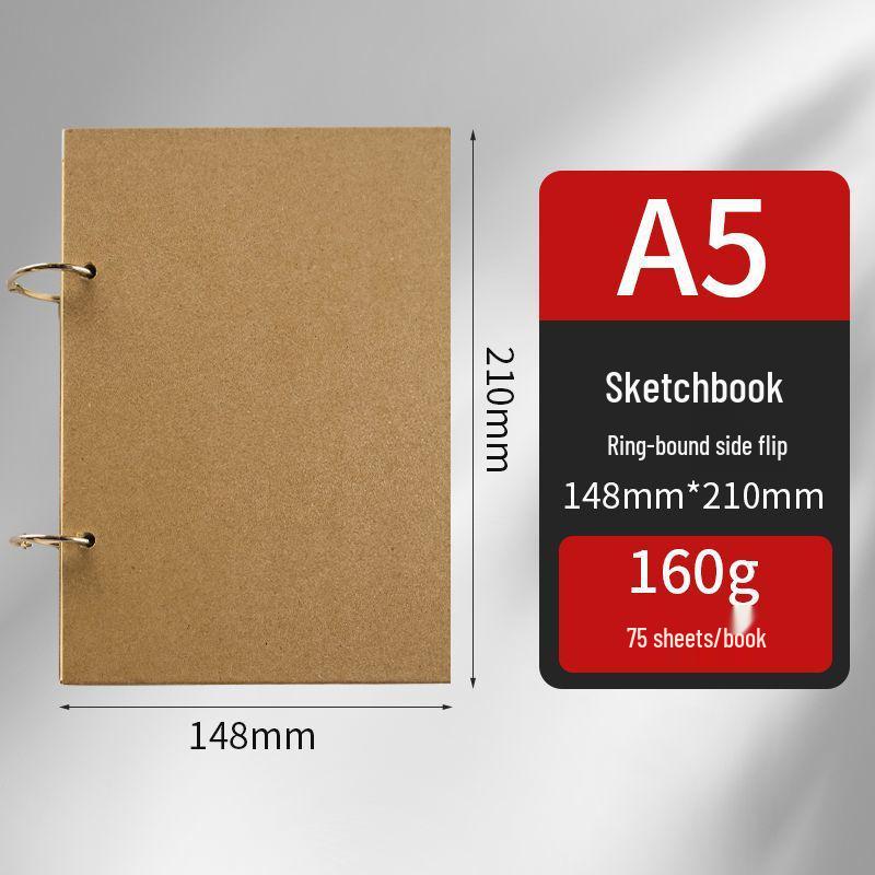 Thickened Sketchbook: 16 Coil-Bound Sheets, 8 Drawing Pages for Kids, Free Shipping