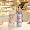 New cartoon cat children's water cup 111 stainless steel vacuum thermos cup with lifting rope household portable straw cup