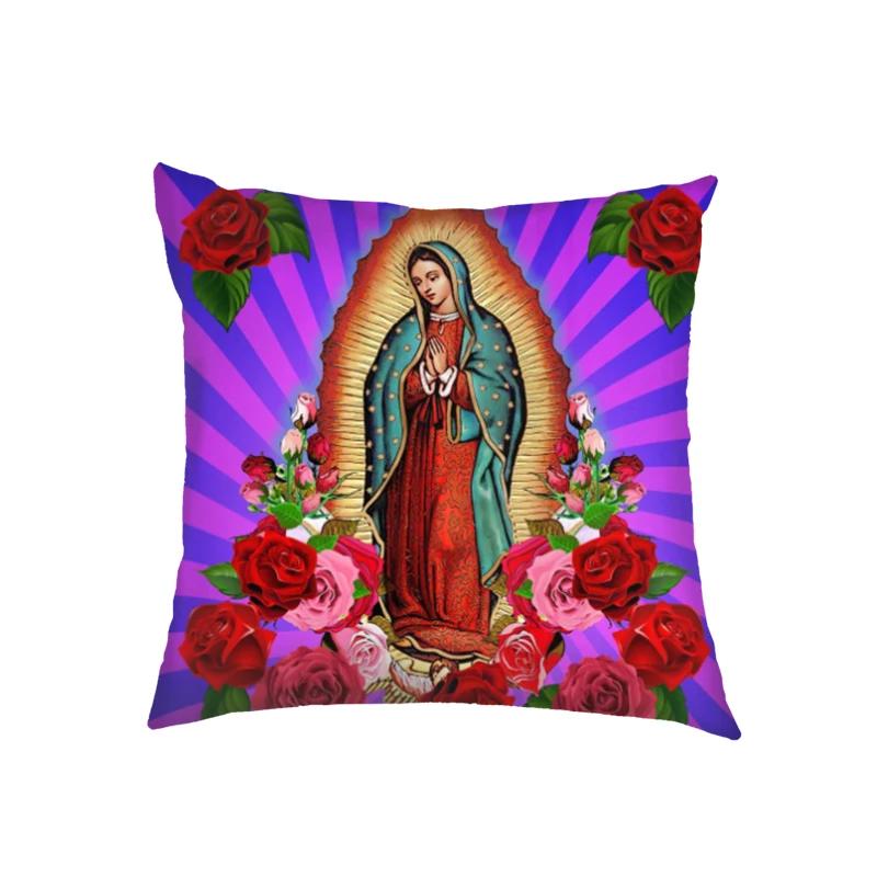Gnadenmutter von Guadalupe Jungfrau Maria Kissenbezüge Heilige Maria Ölgemälde Kissenbezüge Schlafzimmer Büro Kissenbezug Dekokissenbezug