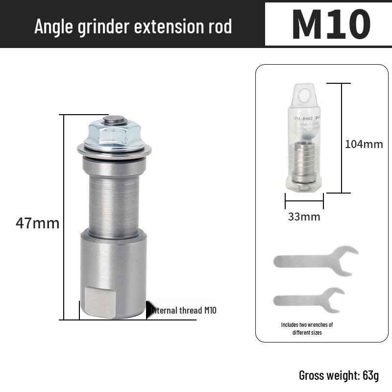 Angle Grinder Extension Set: Polisher for Metal & Wood Grinding, Rust Removal