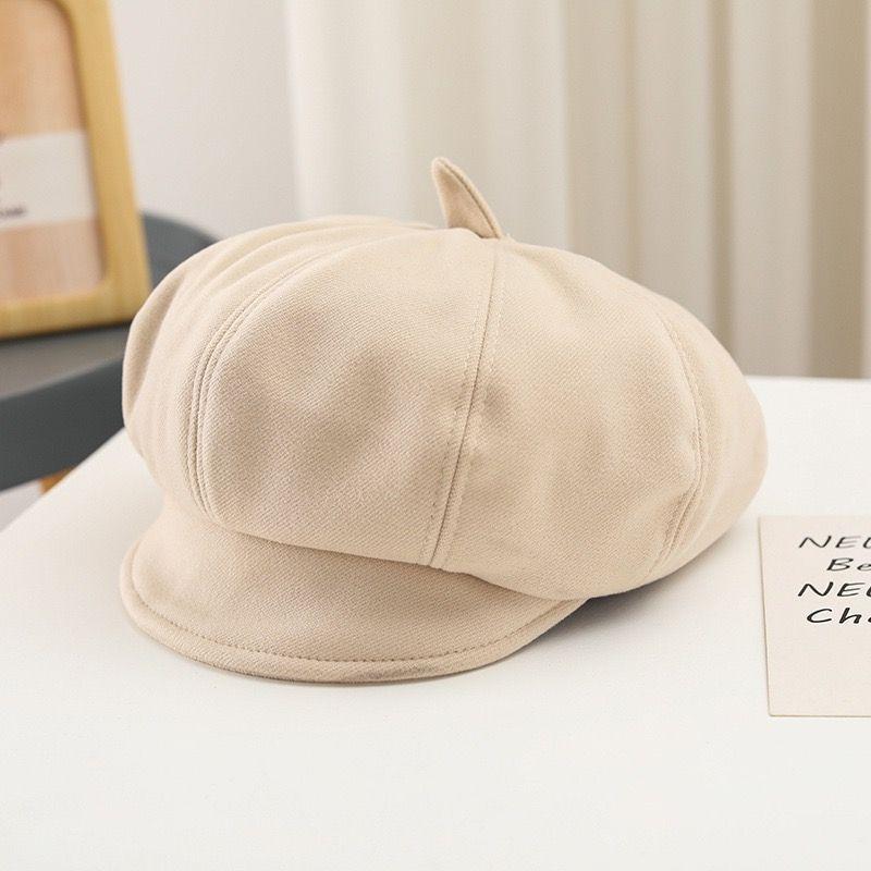 Kids Autumn Winter Beret Cap With Drawstring For Girls And Toddlers Uk Style