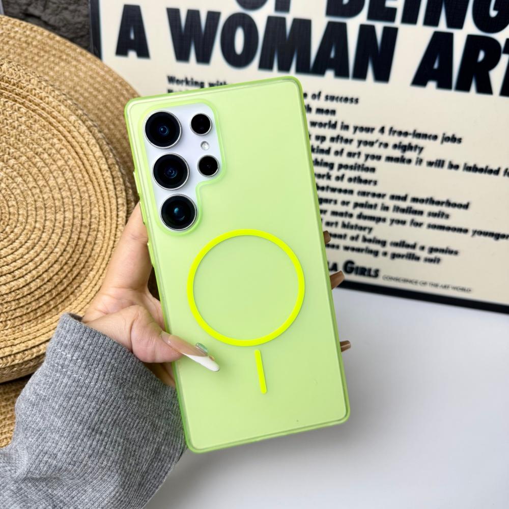 Translucent Matte PC Phone Case For Samsung Galaxy S26 S25 Ultra S24 S23 Ultra Magnetic For Magsafe Wireless Charge Shockproof Cover