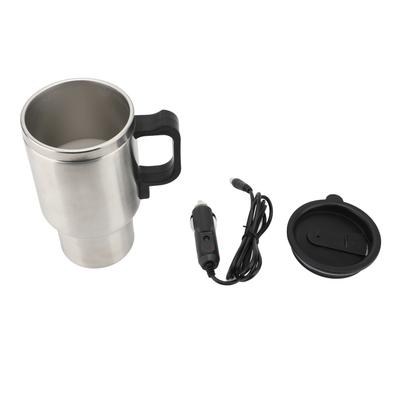 Bil Isolerad Mugg 201 Rostfritt Stål 500ml Universal Dubbellagers Isoleringsflaska För 12V