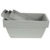 4Pcs Large Plastic Planters Rectangular Flower Pots for Indoor Outdoor Plants with Drainage Planters for Outdoor Plants