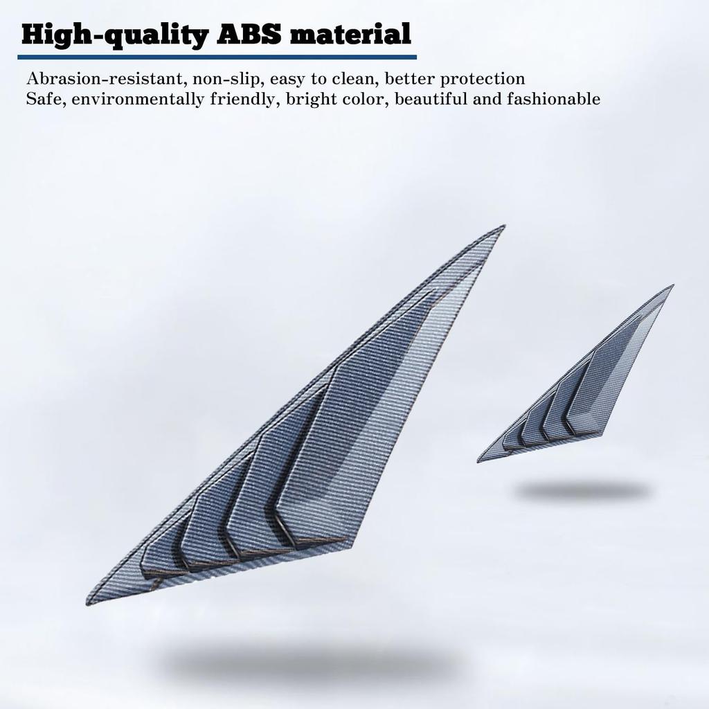 Kurtz Rear Side Window Louvers for Hyundai Elantra 2021 2022 2023 Triangular Window Glass Blinds Air Vent Scoop Shades Cover Blinds Trim Sport