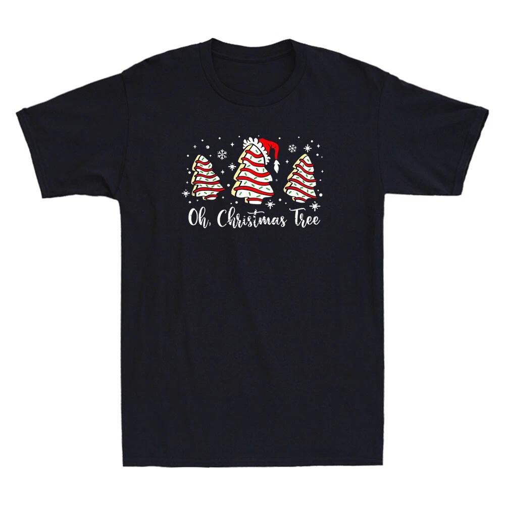 Oh Christmas Tree Cakes Debbie Funny Christmas Snack Cake Vintage Men s T-Shirt L