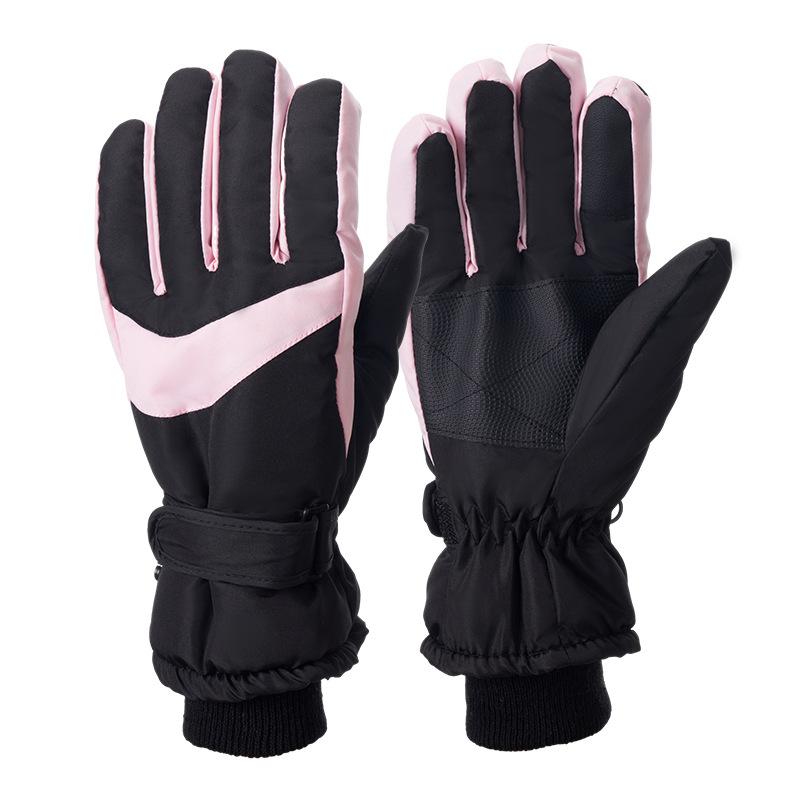 Winter Skiing Gloves Adult Outdoor Plush Warm Gloves M