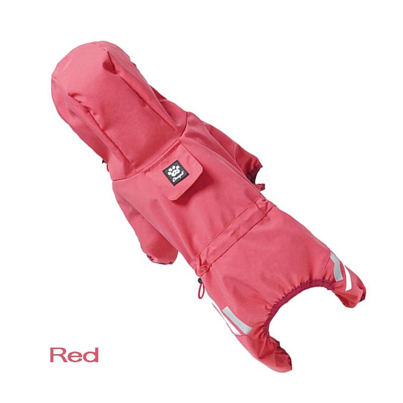 Huisdier Hond Regenjas Met Capuchon Kleding Reflecterend Waterdicht Jumpsuit Jas Mode Buiten Ademende Kleding Voor Kleine Middelgrote Honden (Red,XXL) rood